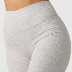 JOAH BROWN Grey Ribbed Biker Shorts